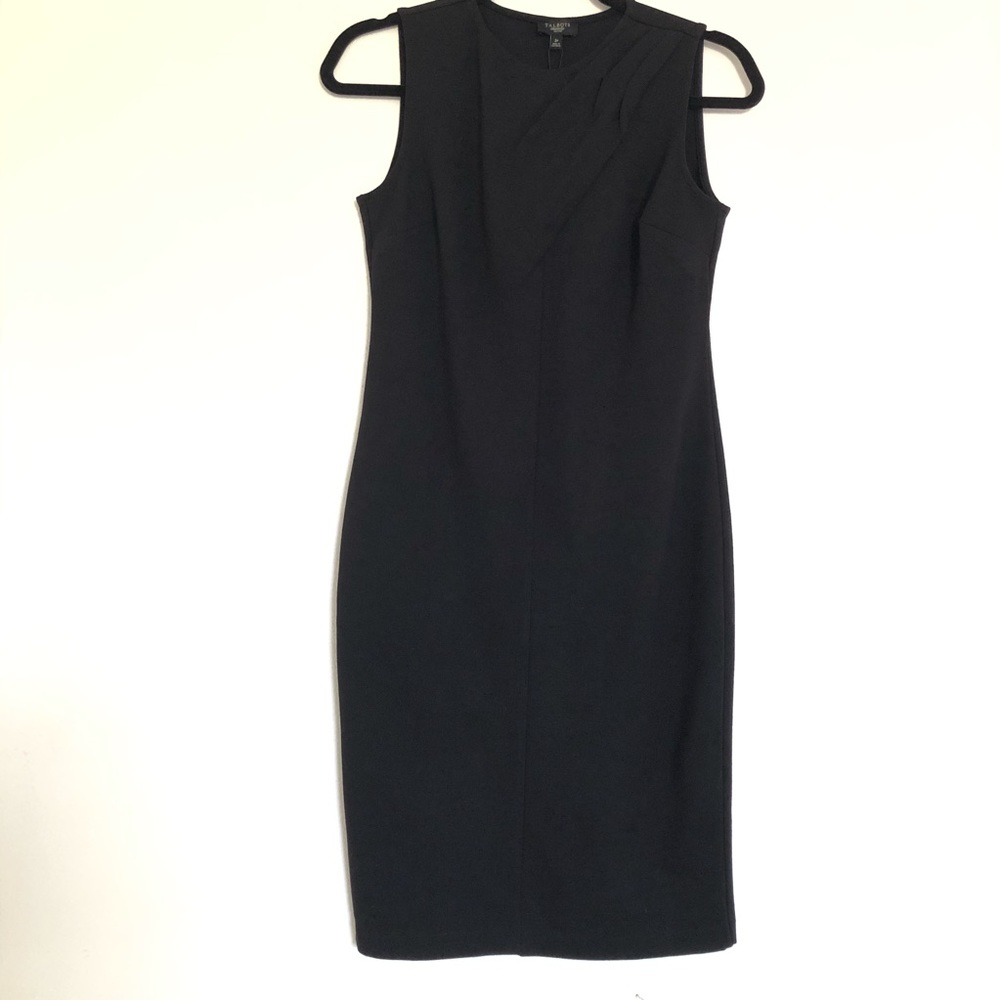 Talbots Petites Small Black Business Casual Dress.